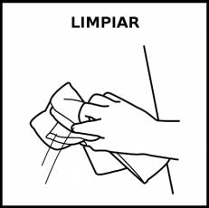 LIMPIAR - Pictograma (blanco y negro)