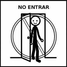 NO ENTRAR - Pictograma (blanco y negro)