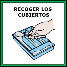 RECOGER LOS CUBIERTOS - Pictograma (color)