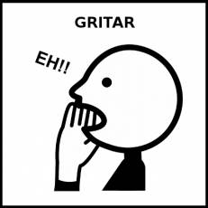 GRITAR - Pictograma (blanco y negro)
