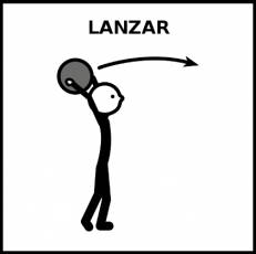 LANZAR - Pictograma (blanco y negro)