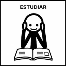 ESTUDIAR - Pictograma (blanco y negro)