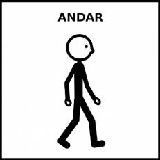 ANDAR - Pictograma (blanco y negro)