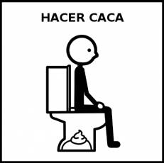 HACER CACA - Pictograma (blanco y negro)