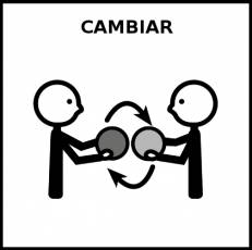 CAMBIAR - Pictograma (blanco y negro)