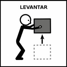 LEVANTAR - Pictograma (blanco y negro)