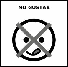 NO GUSTAR (SABOREAR) - Pictograma (blanco y negro)