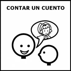 CONTAR UN CUENTO - Pictograma (blanco y negro)