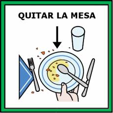 QUITAR LA MESA - Pictograma (color)