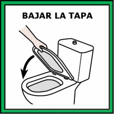 BAJAR LA TAPA - Pictograma (color)