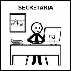 SECRETARIA - Pictograma (blanco y negro)