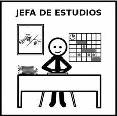 JEFA DE ESTUDIOS - Pictograma (blanco y negro)