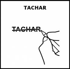 TACHAR - Pictograma (blanco y negro)