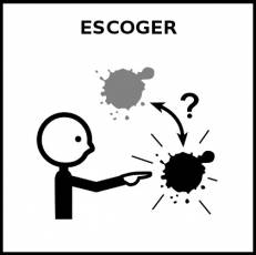 ESCOGER - Pictograma (blanco y negro)
