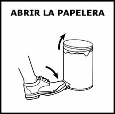 ABRIR LA PAPELERA - Pictograma (blanco y negro)