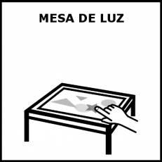 MESA DE LUZ - Pictograma (blanco y negro)
