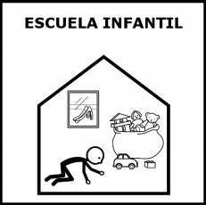 ESCUELA INFANTIL - Pictograma (blanco y negro)