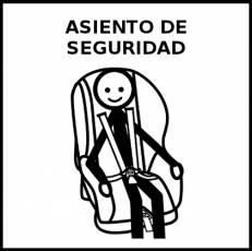 ASIENTO DE SEGURIDAD - Pictograma (blanco y negro)