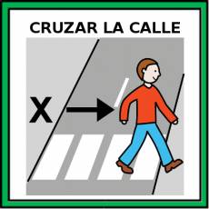 CRUZAR LA CALLE - Pictograma (color)