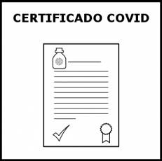 CERTIFICADO COVID - Pictograma (blanco y negro)