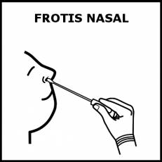 FROTIS NASAL - Pictograma (blanco y negro)