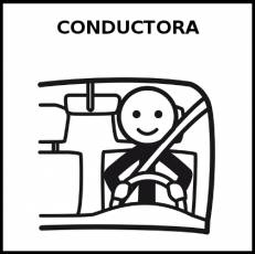 CONDUCTORA - Pictograma (blanco y negro)