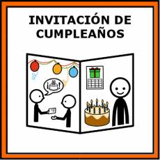 INVITACIÓN DE CUMPLEAÑOS - Pictograma (color)