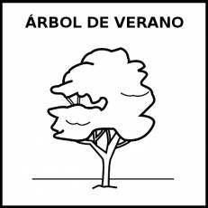 ÁRBOL DE VERANO - Pictograma (blanco y negro)