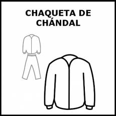 CHAQUETA DE CHÁNDAL - Pictograma (blanco y negro)