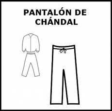 PANTALÓN DE CHÁNDAL - Pictograma (blanco y negro)