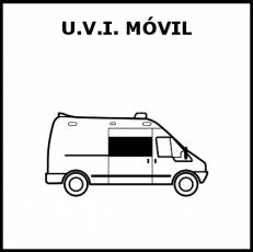 U.V.I. MÓVIL - Pictograma (blanco y negro)