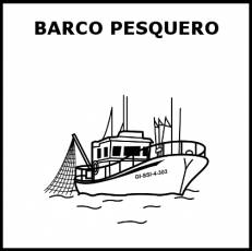 BARCO PESQUERO - Pictograma (blanco y negro)