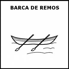 BARCA DE REMOS - Pictograma (blanco y negro)