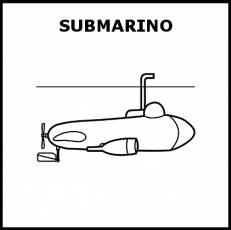 SUBMARINO - Pictograma (blanco y negro)