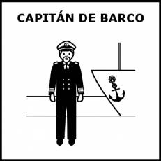 CAPITÁN DE BARCO - Pictograma (blanco y negro)
