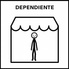 DEPENDIENTE (PROFESIÓN) - Pictograma (blanco y negro)