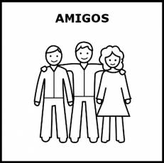 AMIGOS - Pictograma (blanco y negro)