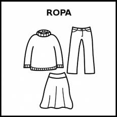 ROPA - Pictograma (blanco y negro)