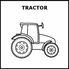 TRACTOR - Pictograma (blanco y negro)