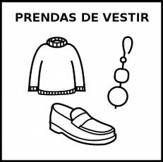PRENDAS DE VESTIR - Pictograma (blanco y negro)