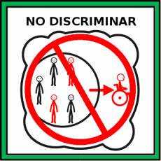 NO DISCRIMINAR - Pictograma (color)