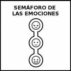 SEMÁFORO DE LAS EMOCIONES - Pictograma (blanco y negro)