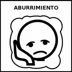 ABURRIMIENTO - Pictograma (blanco y negro)