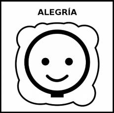 ALEGRÍA - Pictograma (blanco y negro)