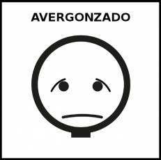AVERGONZADO - Pictograma (blanco y negro)