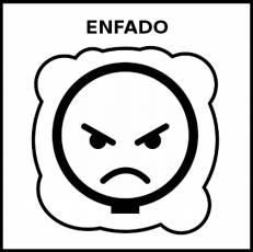 ENFADO - Pictograma (blanco y negro)