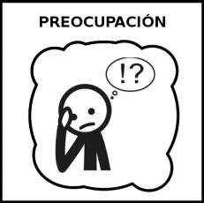 PREOCUPACIÓN - Pictograma (blanco y negro)