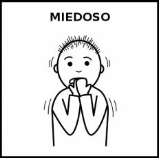 MIEDOSO - Pictograma (blanco y negro)