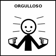 ORGULLOSO - Pictograma (blanco y negro)