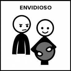 ENVIDIOSO - Pictograma (blanco y negro)